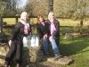 Fran, Agnes and Marianne getting water from St. Brigids well in Kildare for the Gospel Choir Service of Healing.